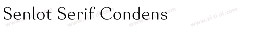 Senlot Serif Condens字体转换